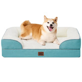 EHEYCIGA: cama ortopédica con espuma memoria turquesa para perros grandes que apoya articulaciones