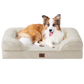 Cama ortopédica EHEYCIGA para perros grandes con espuma de memoria alivia presión.
