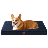EHEYCIGA: vista frontal de la cama ortopédica para perros grandes con soporte.