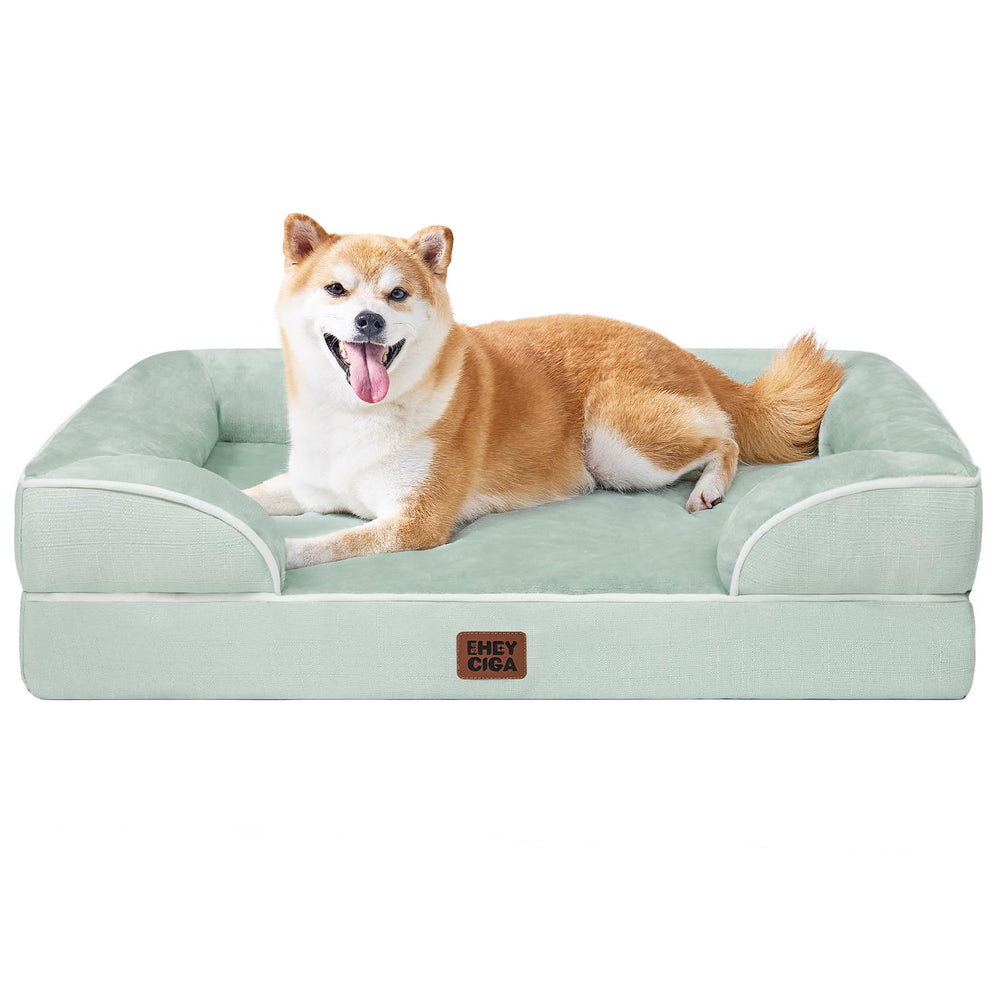 Cama ortopédica EHEYCIGA para perros grandes con soporte estable.