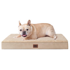Cama ortopédica EHEYCIGA khaki 30x20 para perros pequeños, descanso cómodo