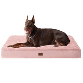 Cama ortopédica XXL EHEYCIGA rosa para perros, ideal en jaula
