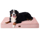 EHEYCIGA cama-perro-ortopedica-xxl-rosado para perros jumbo con soporte.