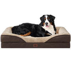 Cama EHEYCIGA XXL con espuma viscoelástica ofrece soporte cómodo para perros grandes