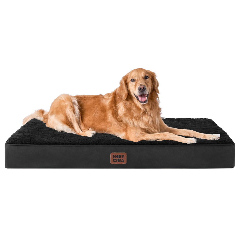 Cama ortopédica EHEYCIGA para perros xl con espuma de alta densidad y soporte ergonómico.