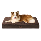 Cama ortopédica EHEYCIGA XL en jaula para perros grandes y cómodos.