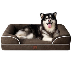 Cama ortopédica EHEYCIGA para perros XL con espuma de memoria y soporte cómodo.