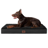 Cama ortopédica EHEYCIGA XL en negro para perros grandes, descanso cómodo.