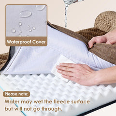 Capa-impermeable-interior protege la cama de líquidos y desgaste.