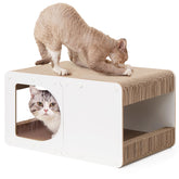 EHEYCIGA casa rascador para gatos de cartón, 20 pulgadas, ideal para juego y afilar uñas.