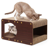 EHEYCIGA casa rascador de gato en cartón 20 pulgadas, ideal para interiores.