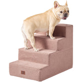 Escaleras EHEYCIGA para perros con 4 peldaños para cama de 18 pulgadas, fácil acceso.