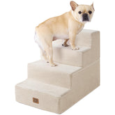 Escalera EHEYCIGA para perros de 4 pasos junto a la cama, facilita subir