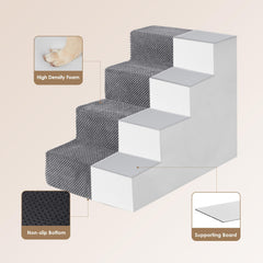 EHEYCIGA escalera para cama de altura media, ideal para camas de 23 pulgadas.