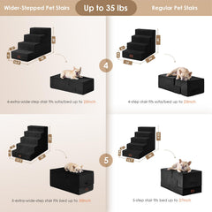 Escalera plegable EHEYCIGA para perro, se guarda como cama.