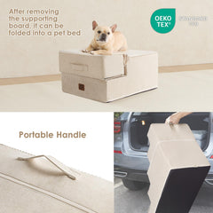 EHEYCIGA escaleras para perros plegables, diseño compacto para interiores.