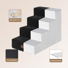 EHEYCIGA escalones plegables para cama, 4 pasos, almacenamiento compacto