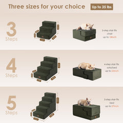 EHEYCIGA escaleras para cama de 18 pulgadas, ideal para perros pequeños que suben