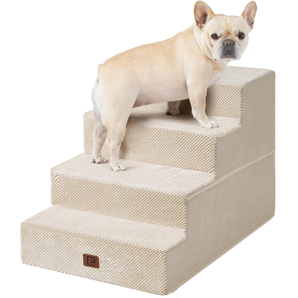 EHEYCIGA escalones para perros, cama de 20 pulgadas, 4 escalones, seguro y estable.