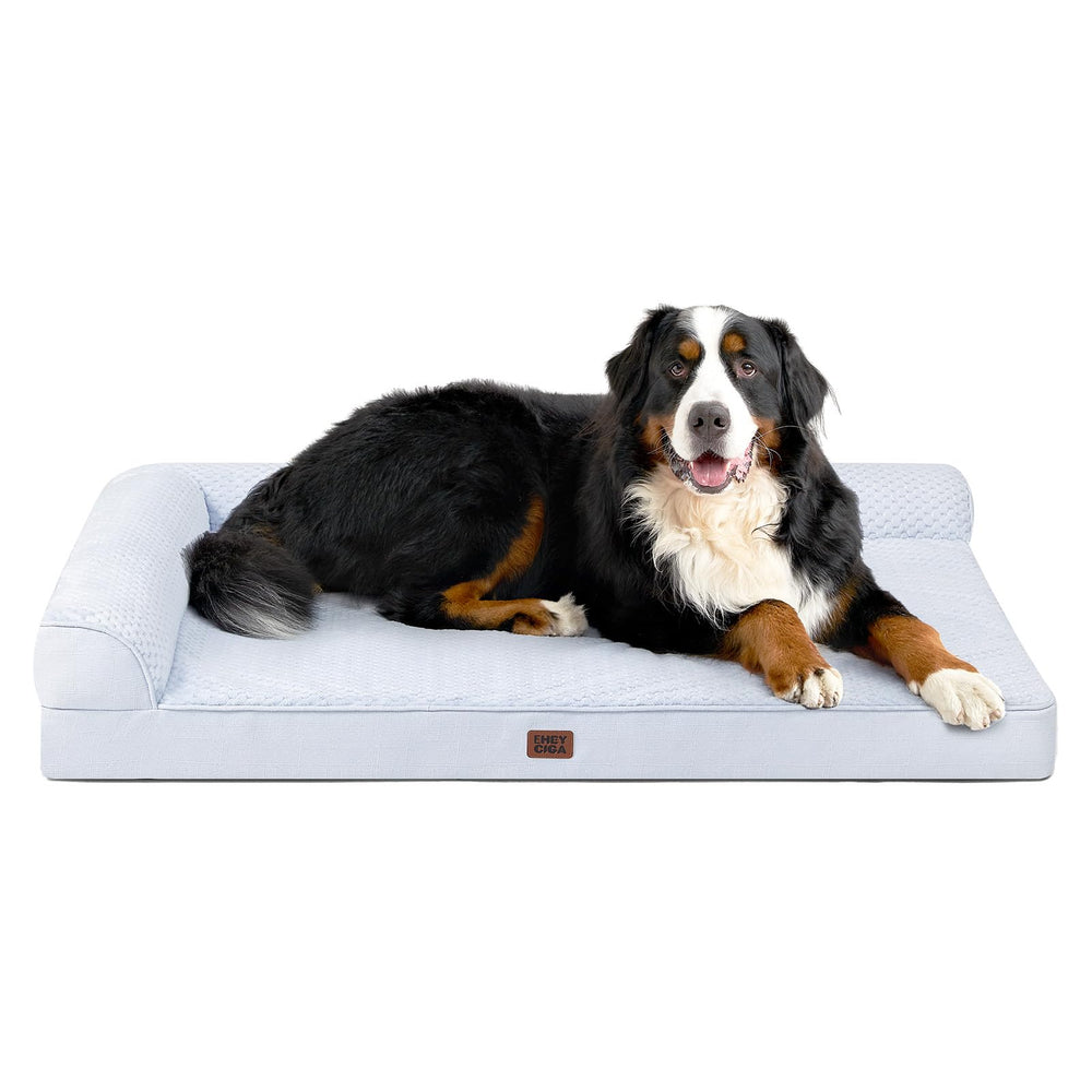 Cama EHEYCIGA XXL con diseño en forma L y soporte para cuello y cabeza
