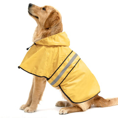 Ezierfy impermeable para perros, frontal amarillo, ligero y cómodo para paseos bajo lluvia