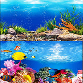 ELEBOX fondo acuario doble-lado algas marinas: realza colores y oculta cables