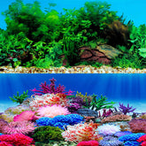 ELEBOX fondo acuario dos caras algas mejora la profundidad visual