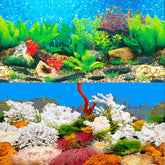 ELEBOX fondo de acuario dos caras río y lago, realza la vista del tanque