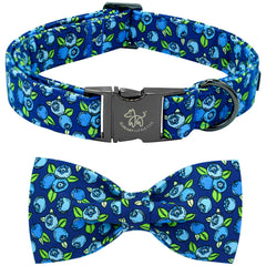 Elegant little tail collar arandano lazo, ideal para paseos diarios.