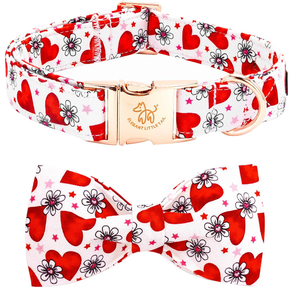 Elegant little tail collar con corazón rosa, ideal para paseos con estilo.