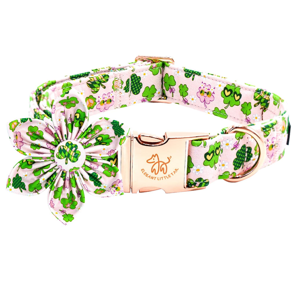 Elegant little tail collar flor rosa, ideal para estilos primaverales en paseos