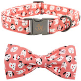 Collar Elegant Little Tail con lazo rosado talla XS para paseos con estilo