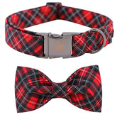 Elegant little tail collar navidad lazo: collar festivo cómodo para paseos y fotos