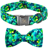 Elegant little tail collar verde de algodón suave, ideal para uso diario