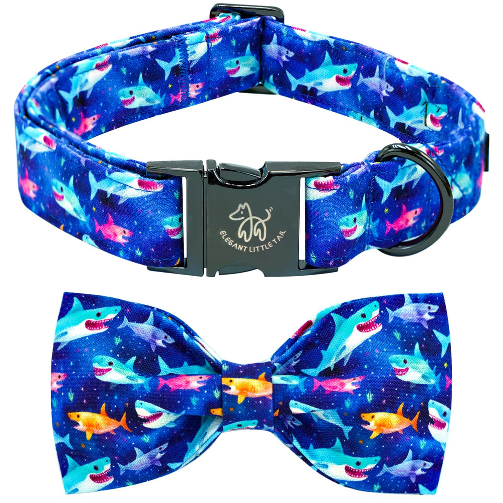 Collar tiburón con lazo grande de Elegant little tail, ideal para paseos con estilo.