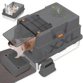 Caja de arena ELEGX XXL 28 pulgadas, espacio amplio para gatos grandes.