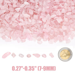 ELFULLY pedacitas cristal rosado 7-9mm irregulares para arreglos florales