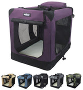 EliteField caja perro suave tres puertas techo: mejor ventilación y acceso rápido.