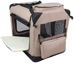 EliteField caja perro con ventilación por malla en techo y caras