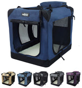 EliteField jaula blanda 3 puertas para perros, acceso cómodo en casa y viaje.