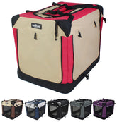 EliteField jaula blanda 4 puertas, vista frontal, segura y cómoda para tu perro en casa