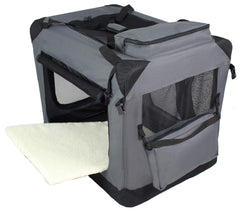 EliteField jaula blanda para perros con puerta superior de malla para acceso cómodo y luz natural.