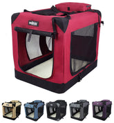 EliteField jaula blanda para perros con 3 puertas, ambiente amplio y ventilado.