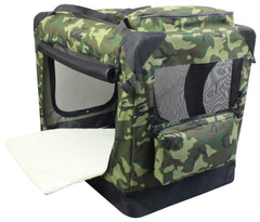 EliteField jaula para perros, interior con perro dentro para viajes seguros.