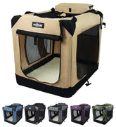 EliteField jaula suave para perros con tres puertas, espaciosa y fácil de transportar