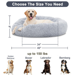 ELSKER&HOME cama donut para perros grandes, refugio suave