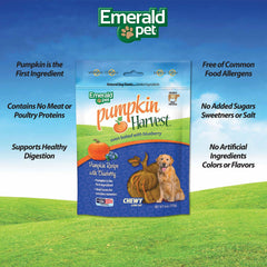 Emerald Pet Bocaditos Calabaza Troceables: fáciles de dividir para porciones pequeñas