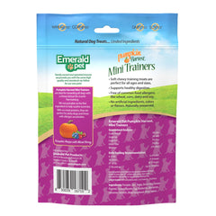 Emerald Pet muestra textura masticable de calabaza para entrenamiento corto y premio ligero.