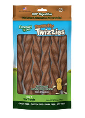 Twizzies Emerald Pet sabor mantequilla de cacahuete, masticable natural para perros activos