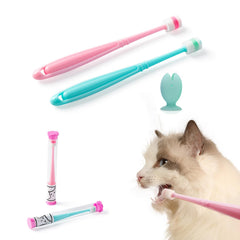 Cepillo 360° de E.M&S.T para gatos y perros pequeños, limpieza dental más completa.